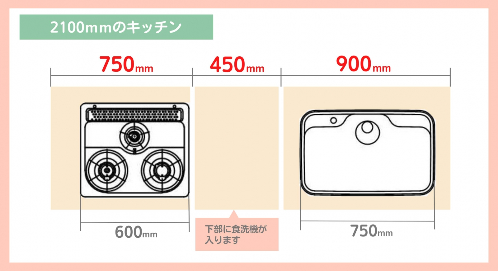 W2100のキッチン